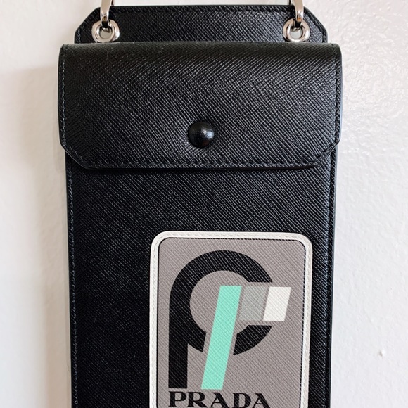 Prada Patch 1 Saffiano Leather Card/Phone Bag - Picture 3 of 8